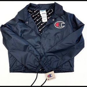 Champion crop button windbreaker NWTS